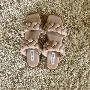 Steve Madden tan size 8.5 braided sandals.